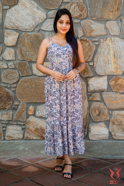 Lavender Bloom Maxi Dress