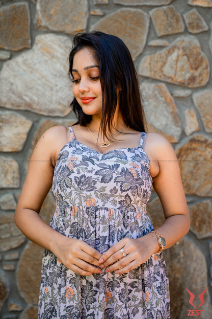 Lavender Bloom Maxi Dress